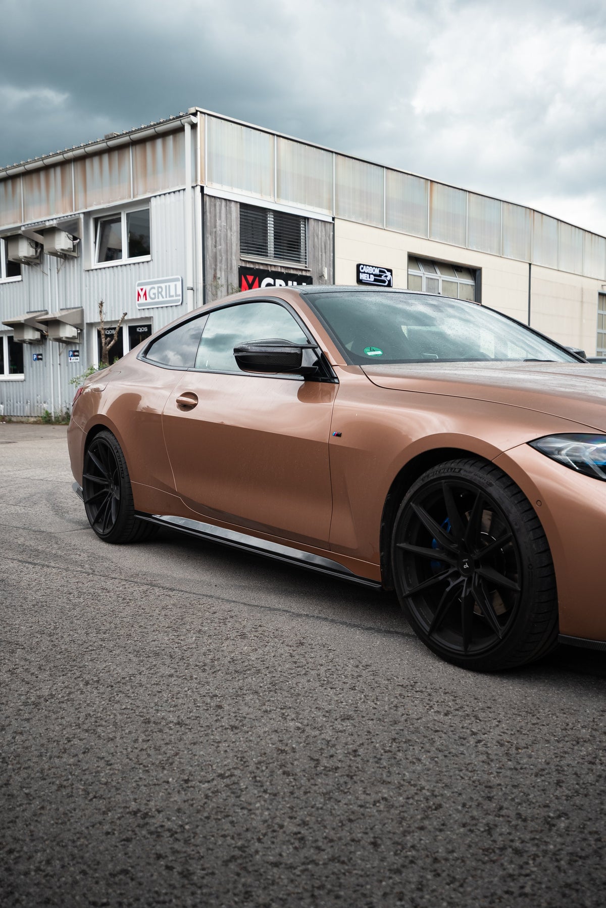 Carbon Fiber Side Skirts V2 suitable for BMW 4 Series G22 G23