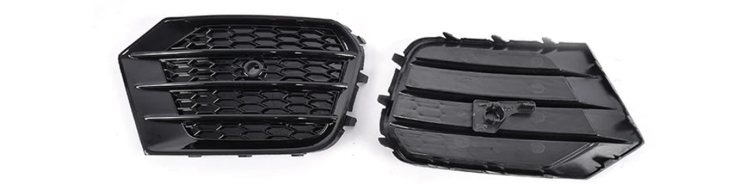 Carbon Fiber Black Car Mesh Fog Light Grille Covers passend für Audi Q3 8U