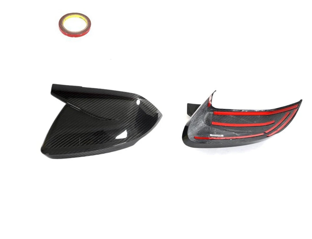 Carbon Fiber Mirror Cover Caps passend für Lamborghini Urus Audi Q8 SQ8 RSQ8