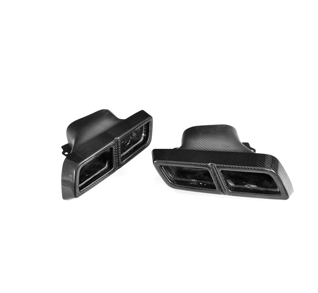 Carbon Fiber Car Universal Exhaust Tips passend für Mercedes-Benz All Cars W176 W204 W205 W213 W246 GLE63 C63 C43 AMG