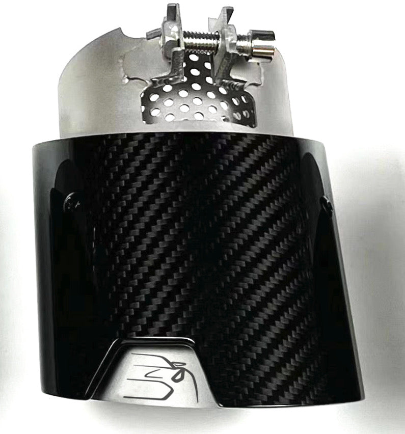 Carbon & Edelstahl  Auspuffblenden passend für BMW M2 G87 M3 G80 M4 G82 G83