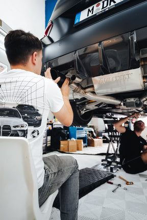 Aulitzky exhaust | ECE Abgasanlage ab OPF mit Klappensteuerung passend für BMW M3/M4 inkl. Competition (G80/G81/G82/G83)