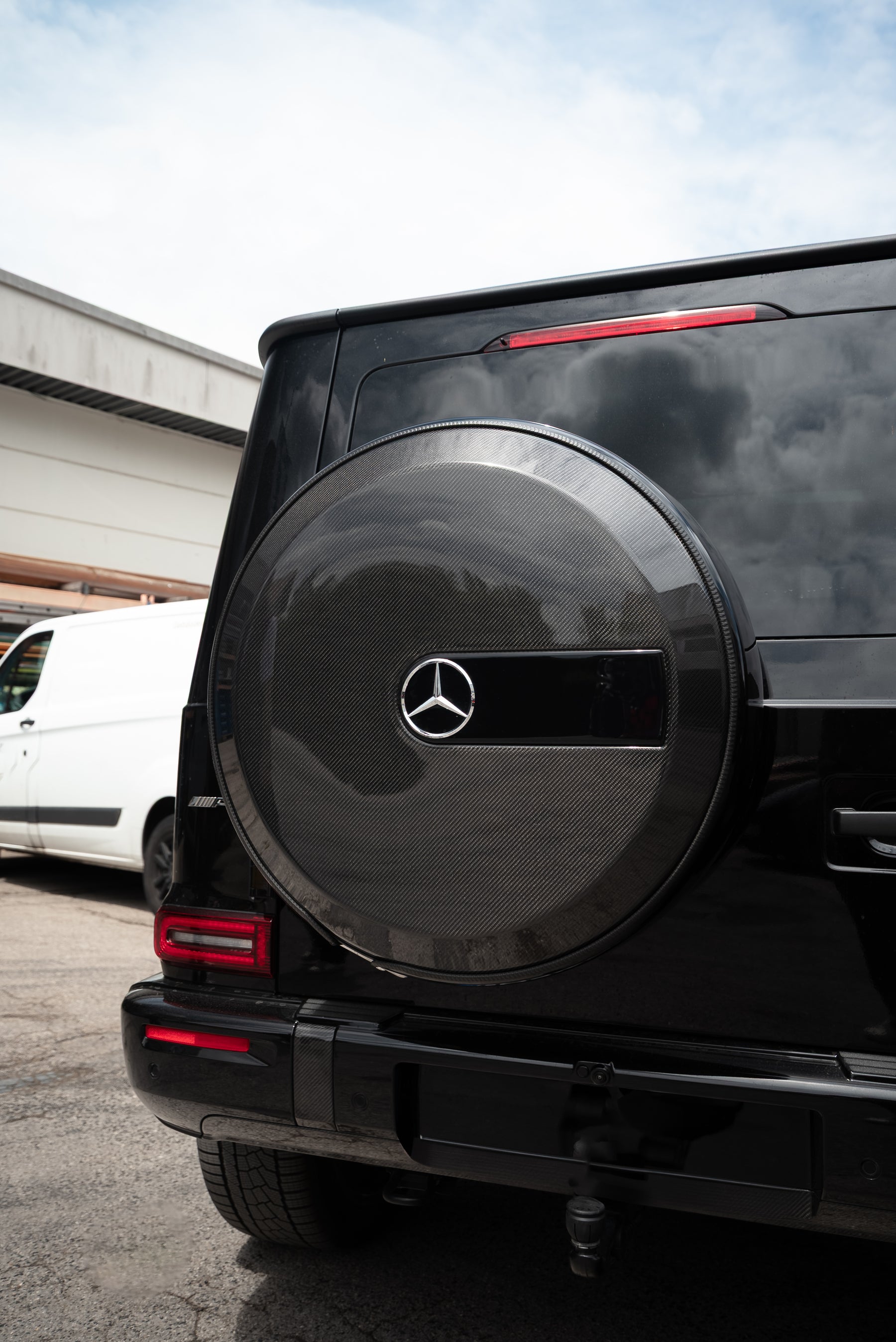 Carbon Fiber Car Tire Protective Cover passend für Mercedes-Benz G Class W463 W464 G500 G550 G63 AMG