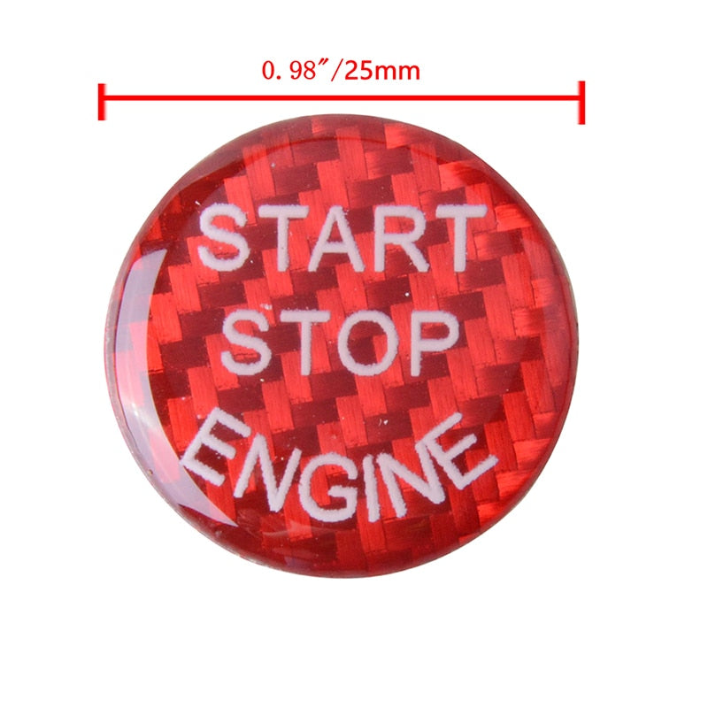Carbon Fiber Engine Start Button passend für BMW 3 Series E90 E91 E92 E93