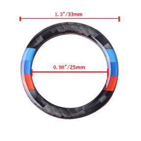 Carbon Fiber Engine Start Button passend für BMW 3 Series E90 E91 E92 E93