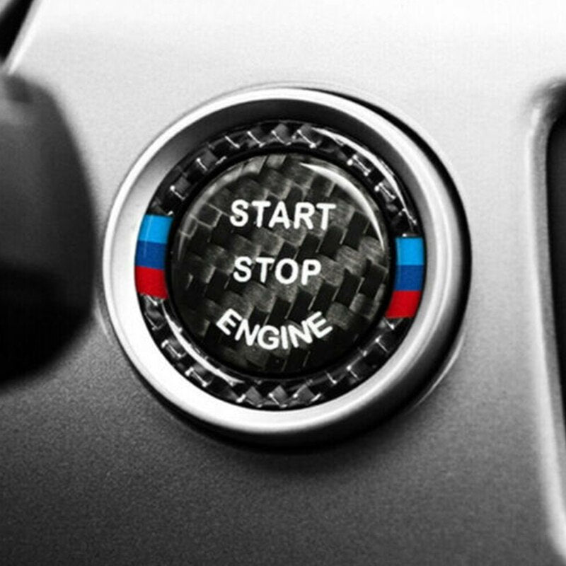 Carbon Fiber Engine Start Button passend für BMW 3 Series E90 E91 E92 E93