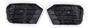 Carbon Fiber Black Car Mesh Fog Light Grille Covers passend für Audi Q3 8U