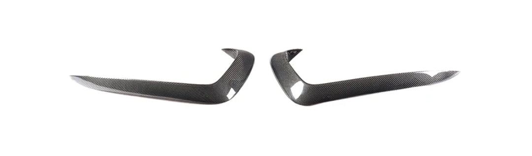 Carbon Fiber Front Bumper Fog Lamp Canards Fins Vent passend für Audi A5 Sline S5