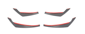 Carbon Fiber Car Front Bumper Fins Splitters Canards passend für Audi A4 B9