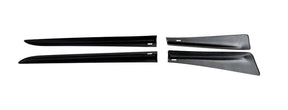 Carbon Fiber Car Side Skirts Door Rocker Panels Lip passend für Mercedes-Benz Smart