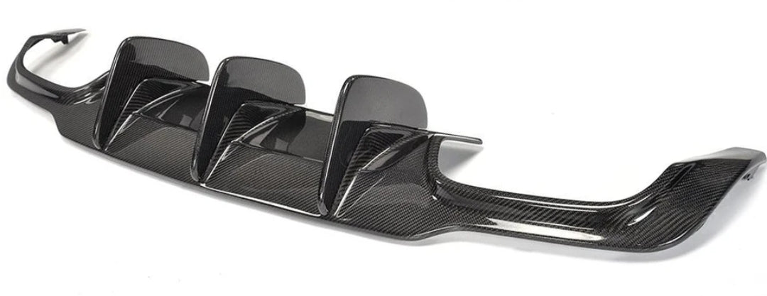 Carbon Fiber Car Rear Bumper Diffuser Lip Spoiler passend für Mercedes-Benz C Class W204 C63 AMG C300 Sport Sedan Coupe