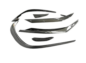 Carbon Fiber Front Bumper Lip Fins Canards passend für Mercedes-Benz A Class W176 A45 AMG A180 A200 Sport