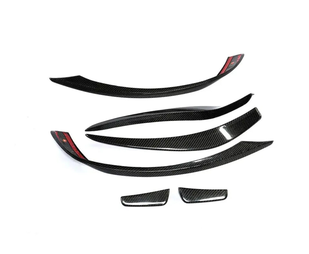 Carbon Fiber Car Front Bumper Canards passend für Mercedes-Benz W176 A250 A45 AMG