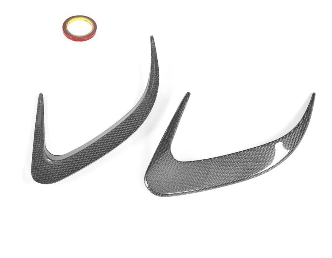 Carbon Fiber Car Rear Bumper Side Vent Canards passend für Mercedes-Benz W218 CLS Class Sedan 4-Door