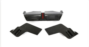 Carbon Fiber Car Rear Bumper Diffuser With LED passend für Porsche Macan GTS Sport Utility