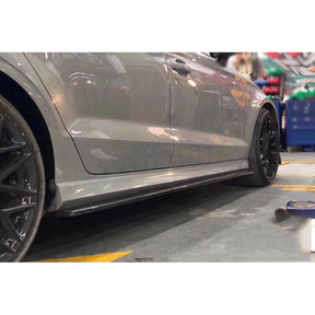 Carbon Fiber Side Skirts Bumper Kits passend für Audi A3 S3 RS3 4 door 2014 - 2018 side blade Door Aprons Car Styling 2pcs/Set