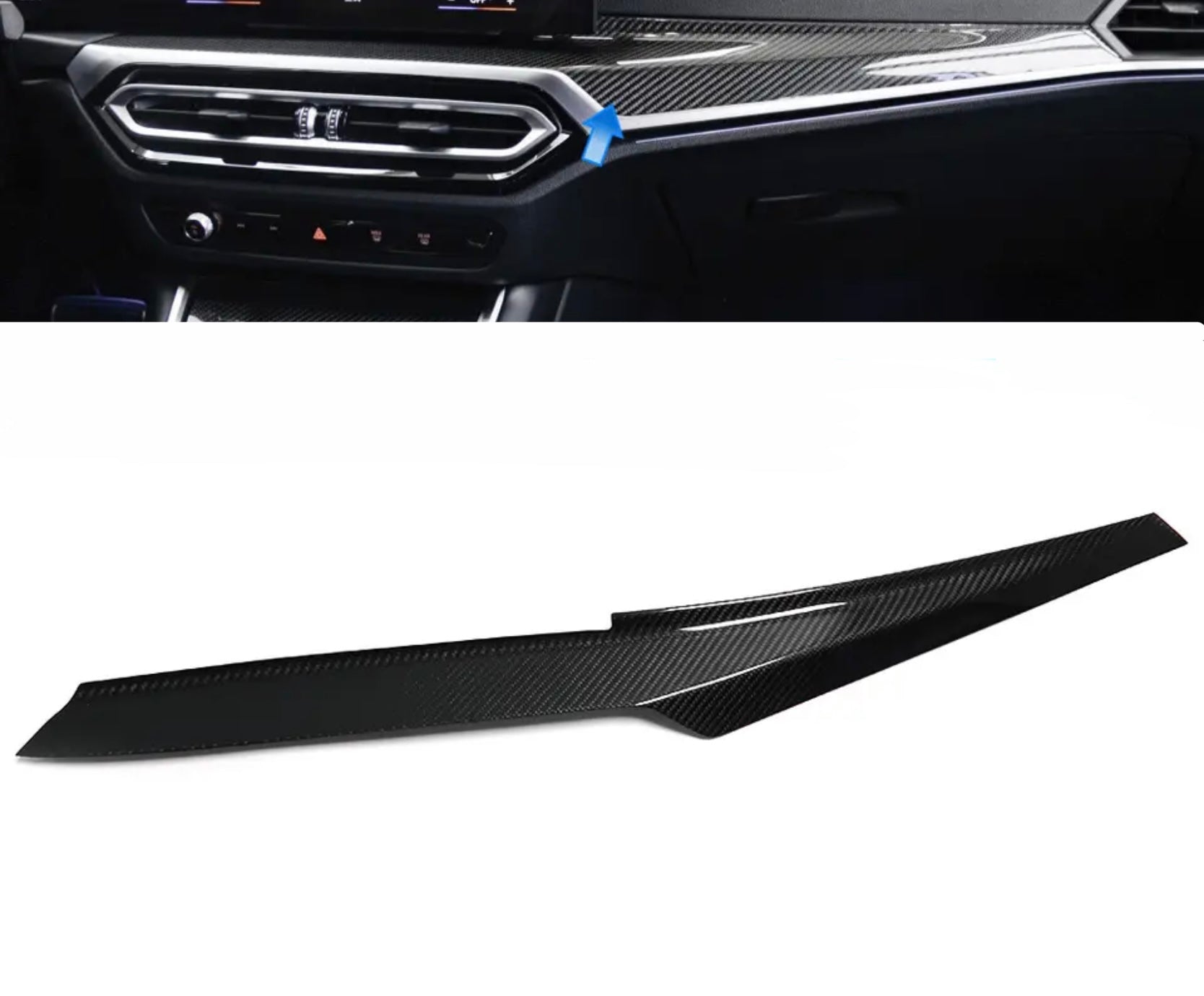 Carbon Dashboard Leiste passend für BMW G20 G42 G80 Facelift I 8