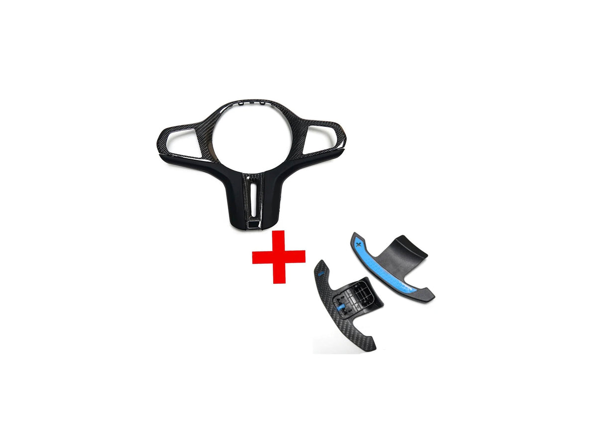 Carbon Lenkradblende & Carbon Schaltwippen SET