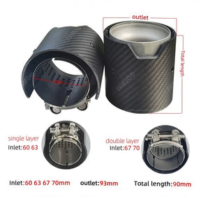1PCS Carbon Endrohr passend für BMW M2 M3 M4 M135i M235i M140i M240i M335i M340i M435i