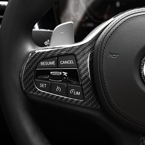 Carbon Fiber Steering Wheel Cover suitable for BMW G Series